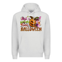 Dove Grey Just a girl who loves Halloween Premium Hoodie - NancyCooperArtShop