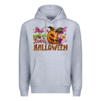 Heather Grey Just a girl who loves Halloween Premium Hoodie - NancyCooperArtShop