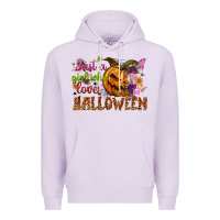 Lilac Just a girl who loves Halloween Premium Hoodie - NancyCooperArtShop