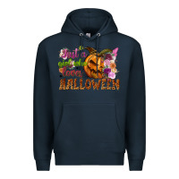 Navy Just a girl who loves Halloween Premium Hoodie - NancyCooperArtShop