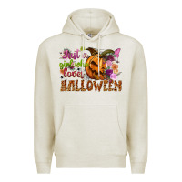 Oatmeal Heather Just a girl who loves Halloween Premium Hoodie - NancyCooperArtShop