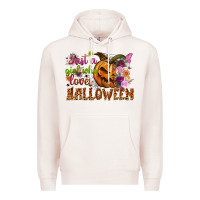 Pale Pink Just a girl who loves Halloween Premium Hoodie - NancyCooperArtShop