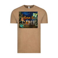 Vintage Coffee born to camp Vintage Tee - NancyCooperArtShop