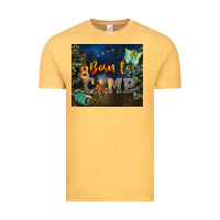Vintage Mustard born to camp Vintage Tee - NancyCooperArtShop