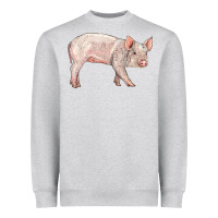 Heather Grey american yorkshire pig  baby Heavyweight Sweatshirt - LillyAllenDesigns