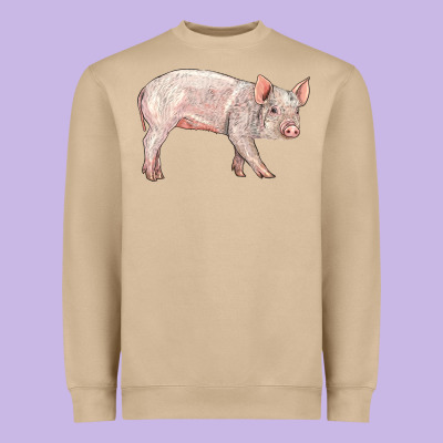 American Yorkshire Pig  Baby Heavyweight Sweatshirt Designed By Lillyallendesigns