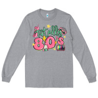 Heather Grey totally 80s retro vintage Long Sleeve Tee - MaliasSmallBusiness