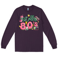 Plum totally 80s retro vintage Long Sleeve Tee - MaliasSmallBusiness