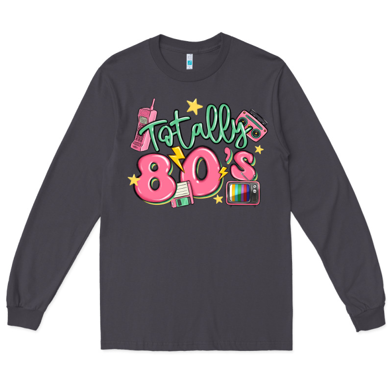 Totally 80s Retro Vintage Long Sleeve Tee by MaliasSmallBusiness | Teevron