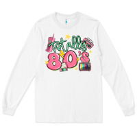 White totally 80s retro vintage Long Sleeve Tee - MaliasSmallBusiness