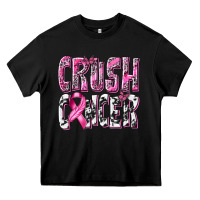 Black Crush Cancer Heavy Core Tee - texasbilliewilder