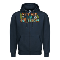 Navy Not My First Rodeo Western Zipper Hoodie - BundleAndBundleShop