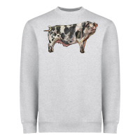 Heather Grey Spotted Pig Heavyweight Sweatshirt - LillyAllenDesigns