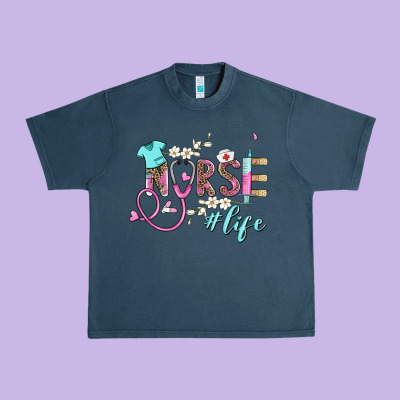 Nurse Life Urban Heavy Tee Designed By Barkaloodesign