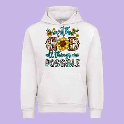With God All Things Are Possible Urban Hoodie Designed By Oliviacreatesart