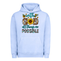 Pigment Grape Ice with god all things are possible Urban Hoodie - OliviaCreatesArt