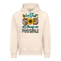 Sandshell with god all things are possible Urban Hoodie - OliviaCreatesArt