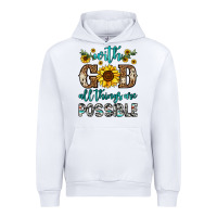 White with god all things are possible Urban Hoodie - OliviaCreatesArt