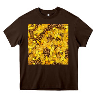 Chocolate Brown Childhood Cancer Butterfly Heavy Core Tee - texasbilliewilder