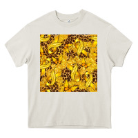 Cream Childhood Cancer Butterfly Heavy Core Tee - texasbilliewilder