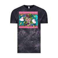 Cloud Black v.d flowers and hearts Vintage Tee - AdoDesignShop