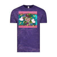 Cloud Purple v.d flowers and hearts Vintage Tee - AdoDesignShop
