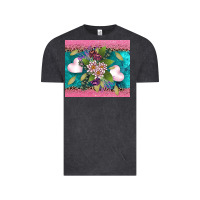 Vintage Black v.d flowers and hearts Vintage Tee - AdoDesignShop