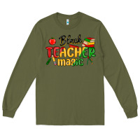 Army Green black teacher magic juneteenth Long Sleeve Tee - MaliasSmallBusiness