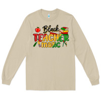Mushroom black teacher magic juneteenth Long Sleeve Tee - MaliasSmallBusiness