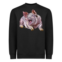 Black Landrace Pig Heavyweight Sweatshirt - LillyAllenDesigns