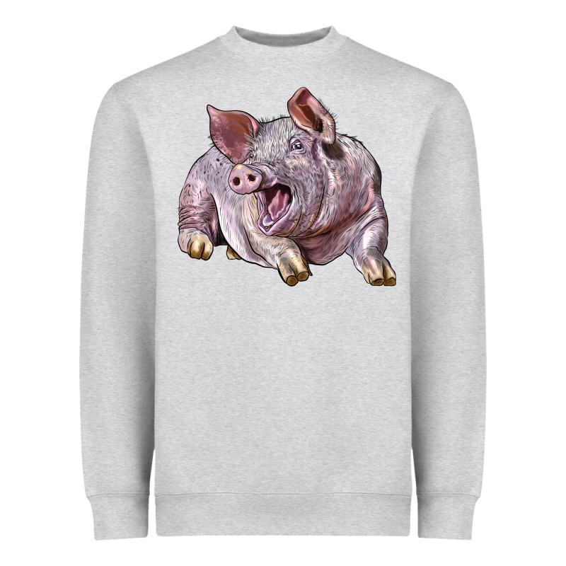 Landrace Pig Heavyweight Sweatshirt by LillyAllenDesigns | Teevron