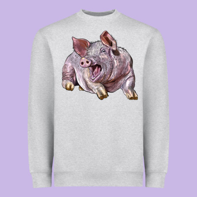 Landrace Pig Heavyweight Sweatshirt Designed By Lillyallendesigns