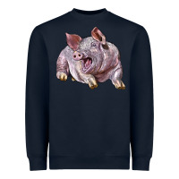 Navy Landrace Pig Heavyweight Sweatshirt - LillyAllenDesigns