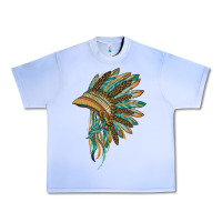 Grape Ice indian leopard headdress blue Urban Heavy Tee - BarkalooDesign