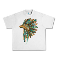 Lunar Rock indian leopard headdress blue Urban Heavy Tee - BarkalooDesign