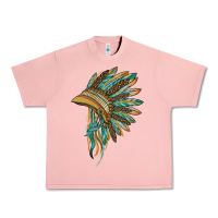 Salmon indian leopard headdress blue Urban Heavy Tee - BarkalooDesign