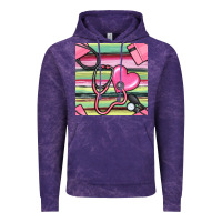 Cloud Purple Nurse Stethoscope Seamless Pattern Vintage Hoodie - BundleAndBundleShop