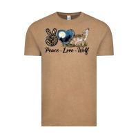 Vintage Coffee Peace Love Wolf Vintage Tee - LillyAllenDesigns