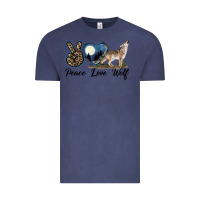 Vintage Denim Peace Love Wolf Vintage Tee - LillyAllenDesigns