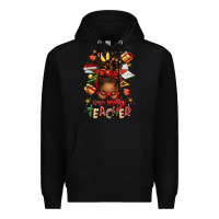 Black one merry teacher afro messy bun Premium Hoodie - texasbilliewilder