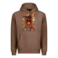 Chestnut one merry teacher afro messy bun Premium Hoodie - texasbilliewilder