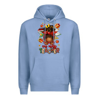 Colony Blue one merry teacher afro messy bun Premium Hoodie - texasbilliewilder