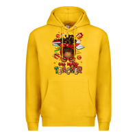 Lemon one merry teacher afro messy bun Premium Hoodie - texasbilliewilder