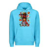Ocean Blue one merry teacher afro messy bun Premium Hoodie - texasbilliewilder