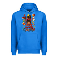 True Royal one merry teacher afro messy bun Premium Hoodie - texasbilliewilder