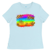 Baby Blue pride flag Ladies Tee - Zillion Design Studio