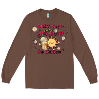 Chestnut great days start with iced coffee and gratitude Long Sleeve Tee - MaliasSmallBusiness