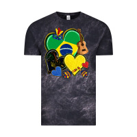 Cloud Black brazil hearts Vintage Tee - NancyCooperArtShop