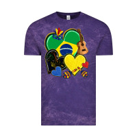 Cloud Purple brazil hearts Vintage Tee - NancyCooperArtShop