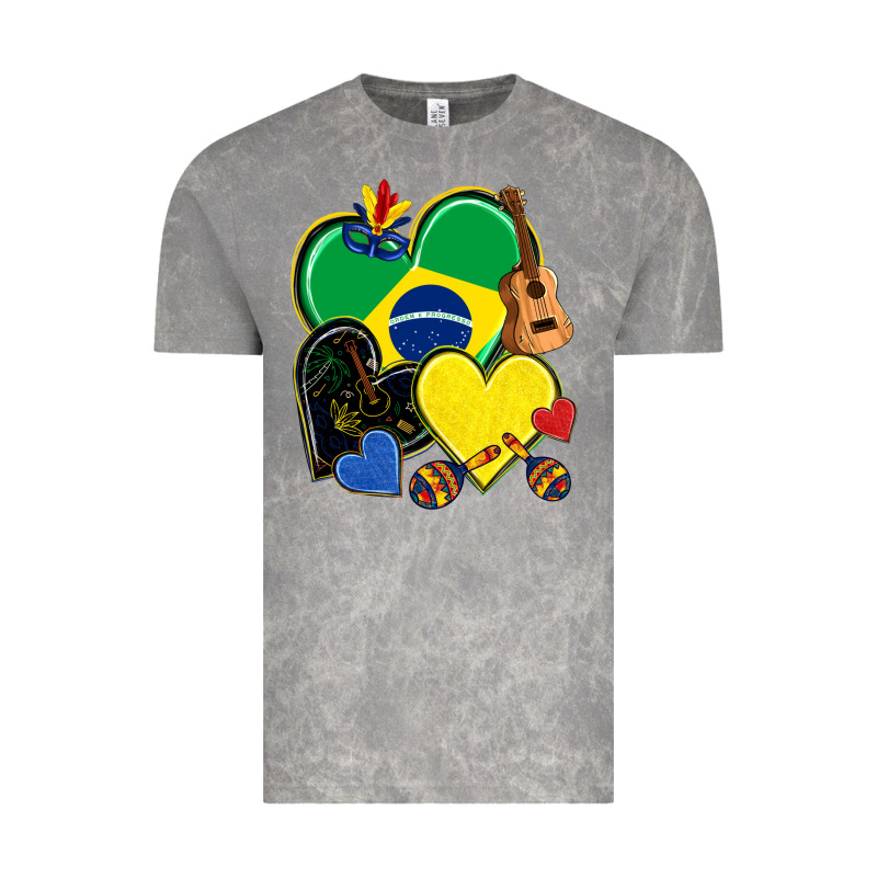 Brazil Hearts Vintage Tee by NancyCooperArtShop | Teevron